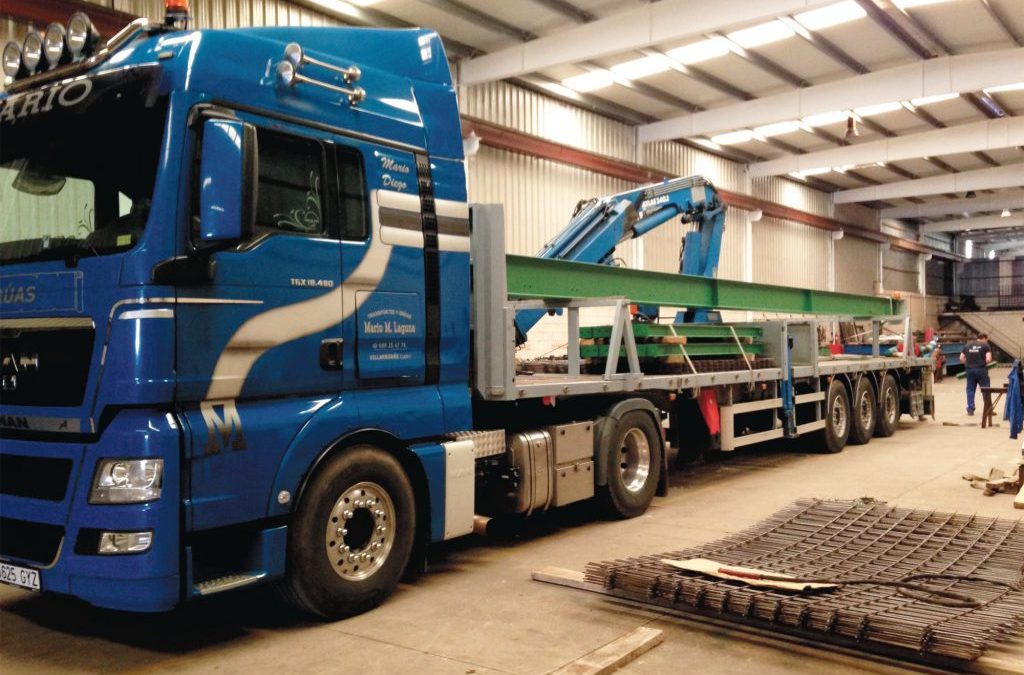 Traslado de nueva báscula de pesaje para camiones a medida