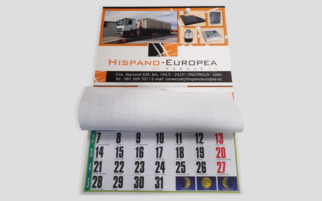 Calendario 2019 Hispano Europea